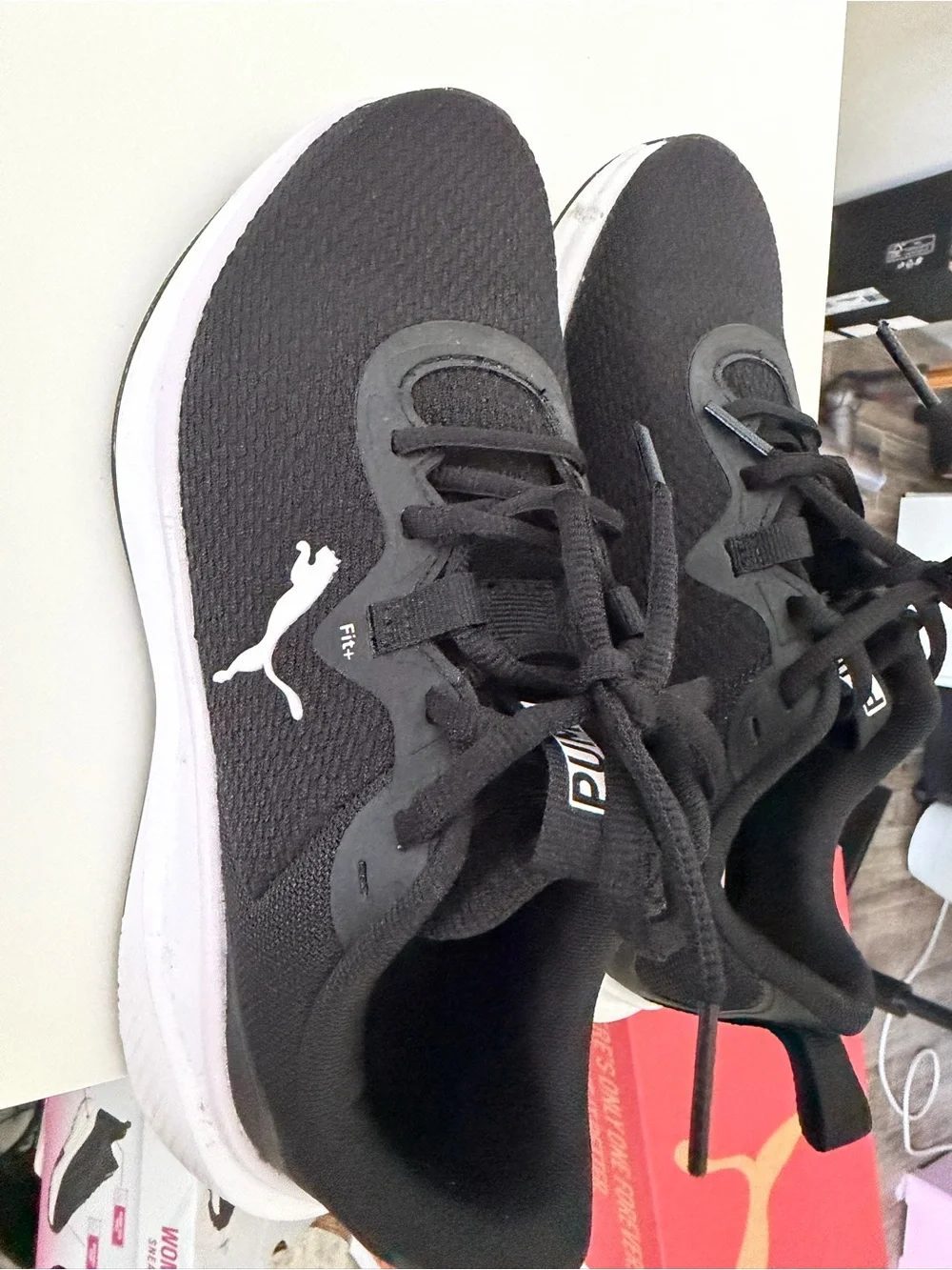 Puma Women's Black and White Athletic Sneakers
